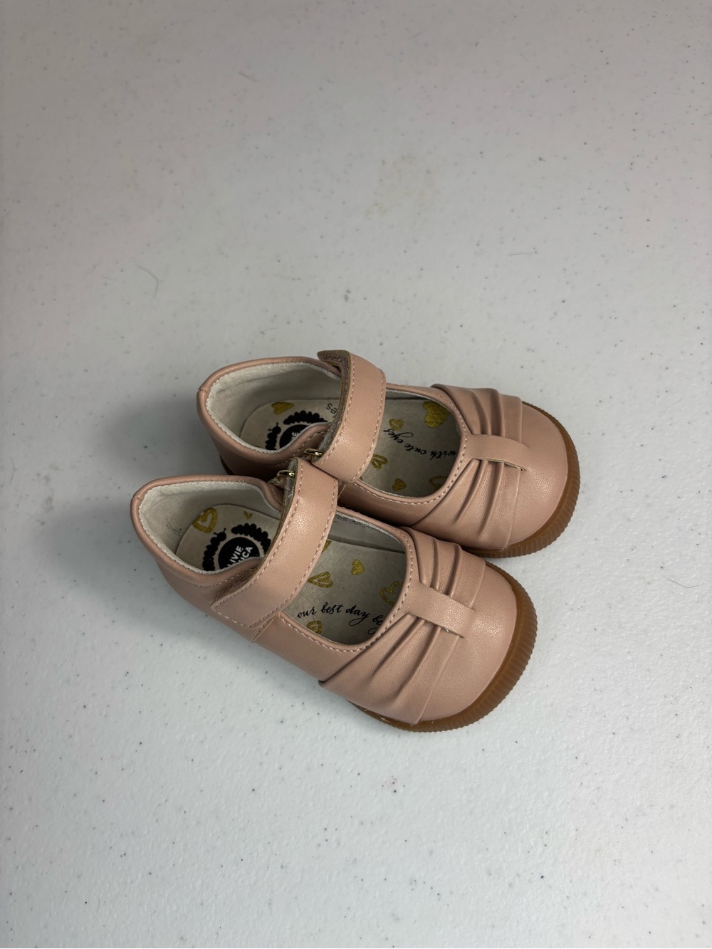 Livie & Luca Pink leather Mary Jane Infant Shoes Size 3